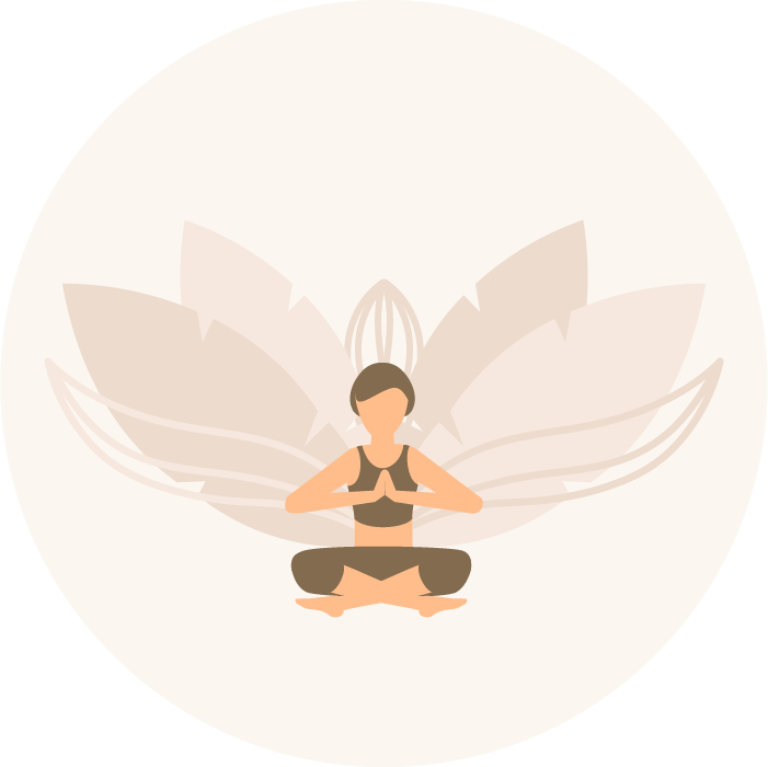 Meditatieve yoga pose icoon
