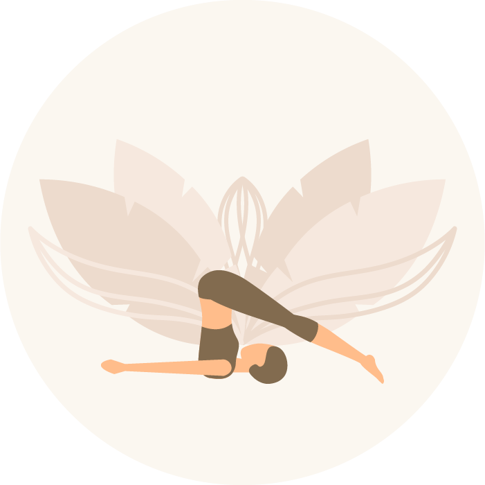 Hatha yoga pose icoon
